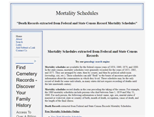 Tablet Screenshot of mortality-schedules.com